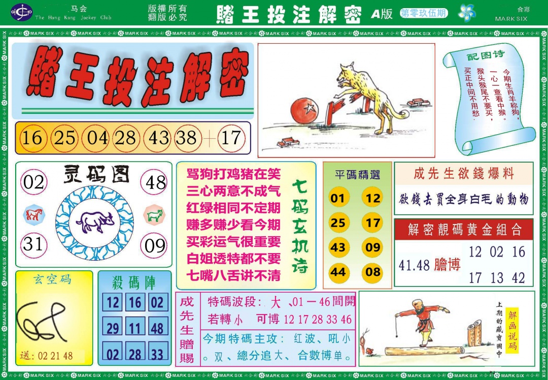 095期赌王投注解密[图]